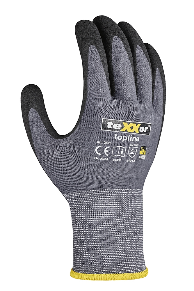 teXXor Topline Nitril Kaplamalı Naylon Eldiven (Dokunmatik Ekran Uyumlu)
