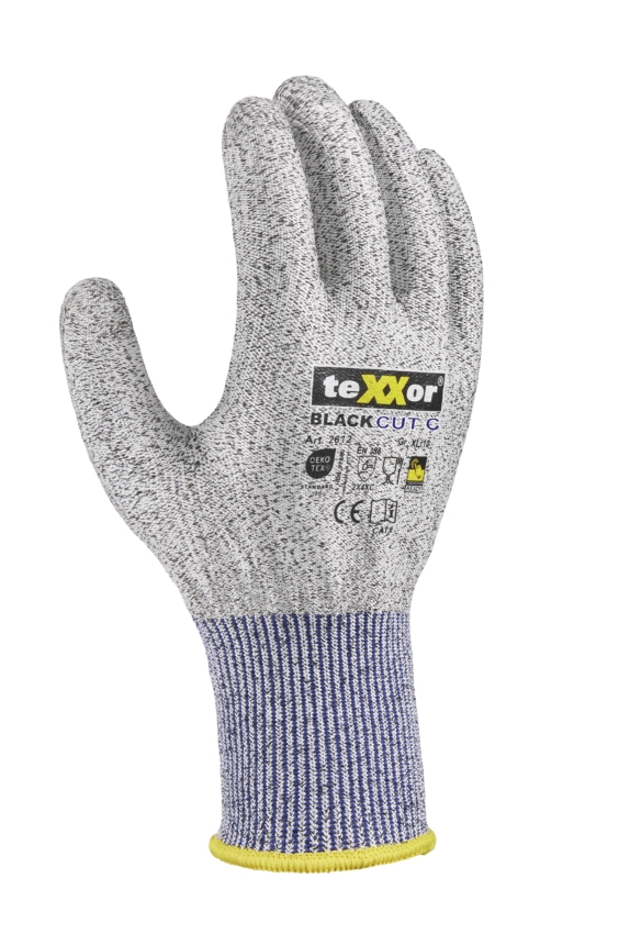 teXXor Black Cut C Koruyucu Eldiven, Siyah Renk