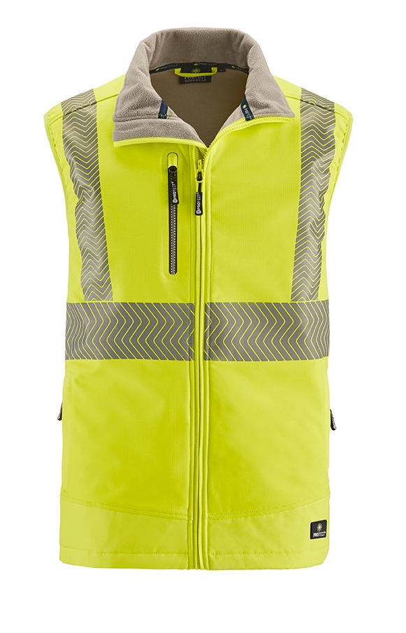 4PROTECT Softshell Yelek PARAMUS, Neon Sarı