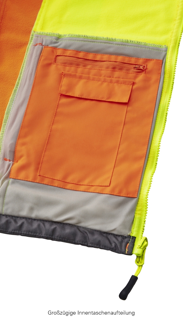 4PROTECT Softshell Ceket HOUSTON, Neon Turuncu/Neon Sarı