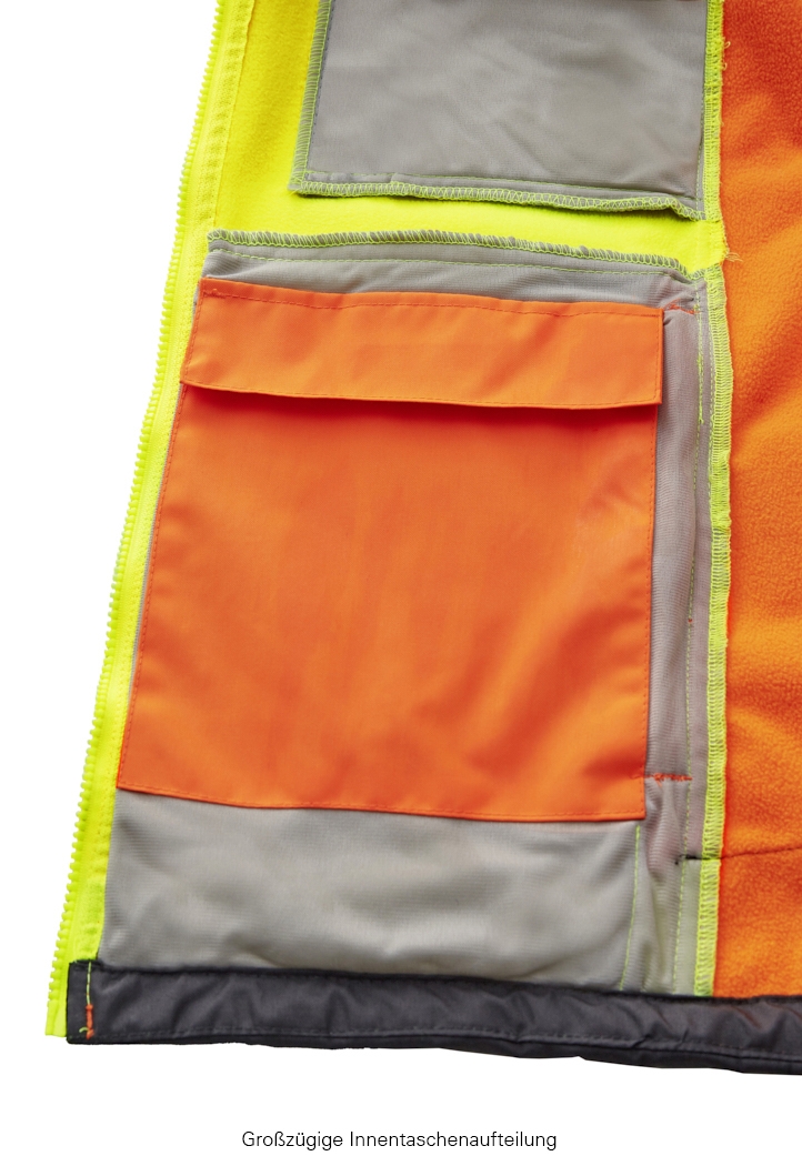 4PROTECT Softshell Ceket HOUSTON, Neon Turuncu/Neon Sarı