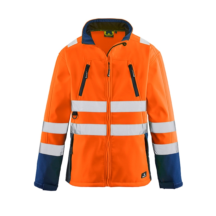 4PROTECT® Softshell Ceket PITTSBURGH, Neon Turuncu/Lacivert