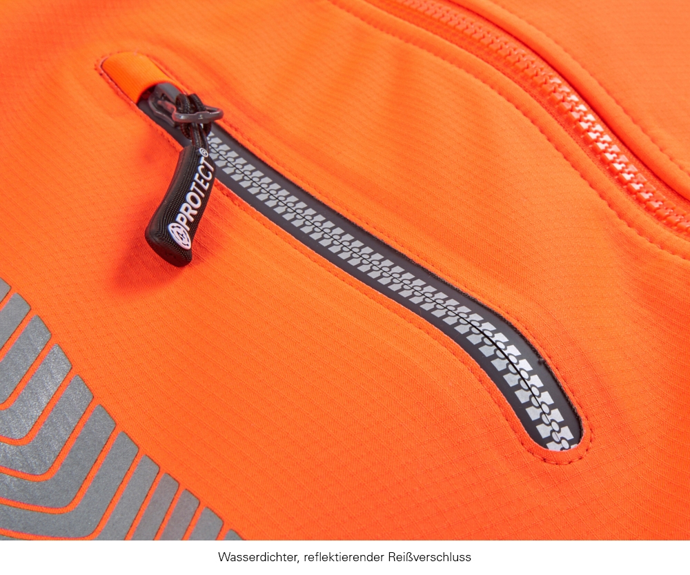 4PROTECT® Softshell Ceket TYLER, Neon Turuncu