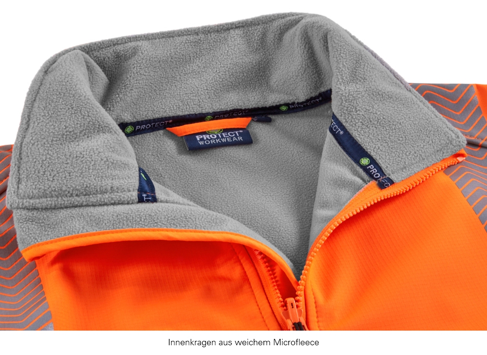 4PROTECT® Softshell Ceket TYLER, Neon Turuncu