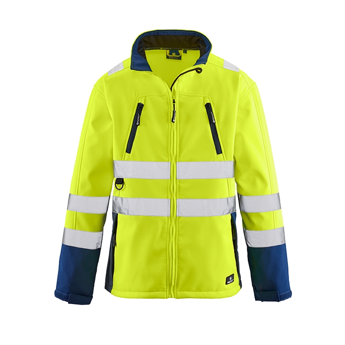 4PROTECT® Softshell Ceket PITTSBURGH, Neon Sarı/Lacivert