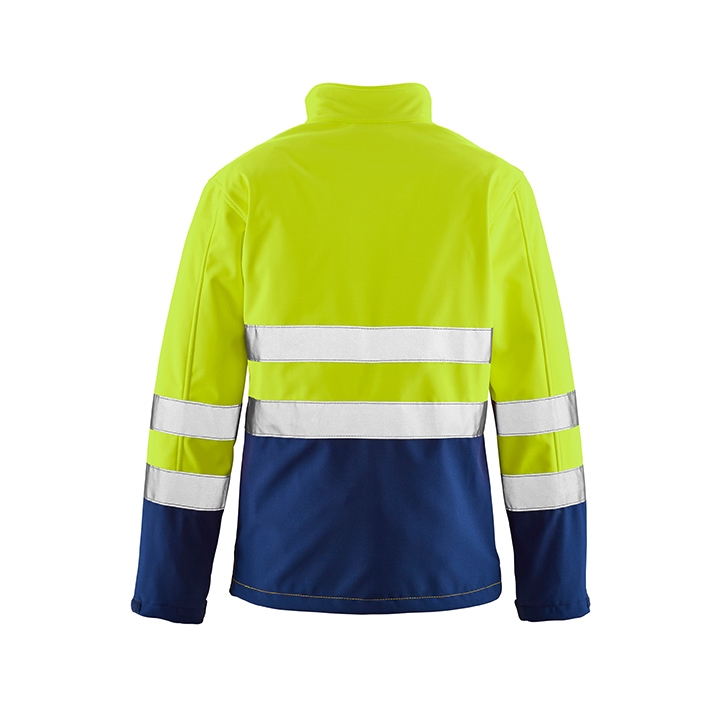 4PROTECT® Softshell Ceket PITTSBURGH, Neon Sarı/Lacivert