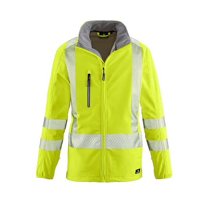4PROTECT® Softshell Ceket TYLER, Yüksek Görünürlük Siyah