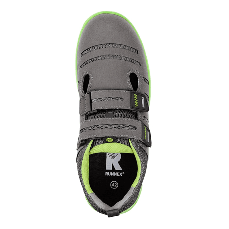 RUNNEX FlexStar S1P ESD Sandalet Gri/Yeşil