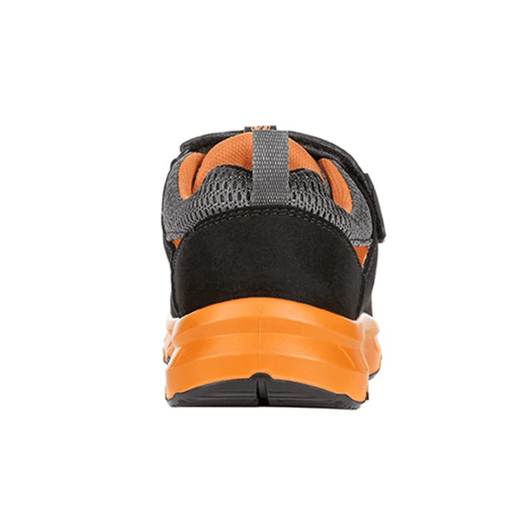 RUNNEX FlexStar S1P ESD Safety Sandal, Black/Orange